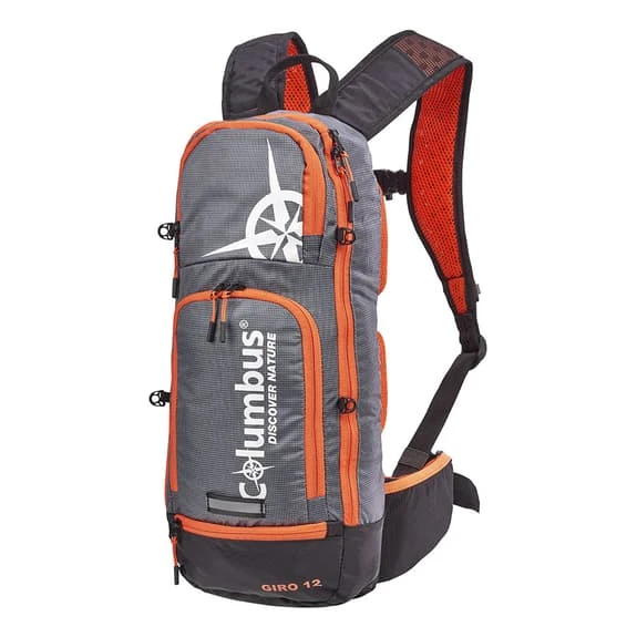Columbus Outdoor Giro 12L Backpack Grey Orange 1 Columbus Outdoor Giro 12L Backpack Grey Orange