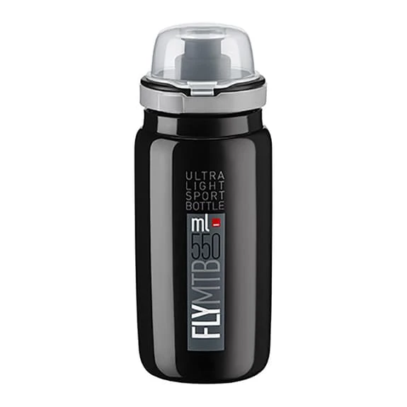 Elite Fly MTB 550 Ml Bottle Black With Grey Logo 1 Elite Fly MTB 550 Ml Bottle Black With Grey Logo