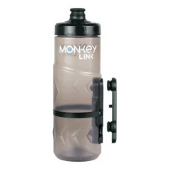 SKS Monkeybottle Small 600 Ml Water Bottle With Holder Clear Grey
