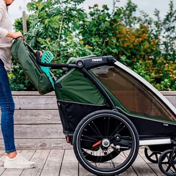 Thule Chariot Cab 2 Trailer Green 2 Thule Chariot Cab 2 Trailer Green - Image 2