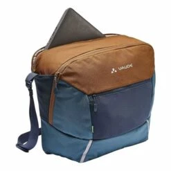 Vaude Cycle Messenger L Shoulder Bag Light Brown Navy Blue -Cycle Pack Shop vu 16120 304 006